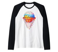 Basketball Ice Cream Drip Sport Player Men Women Kids Camiseta Manga Raglan