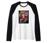 Basketball Is Life, Basketball Mascot Dunk Graffiti Graphic Camiseta Manga Raglan