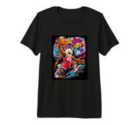 Basketball Is Life, Basketball Mascot Dunk Graffiti Graphic Camiseta Premium
