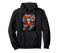 Basketball Is Life, Basketball Mascot Dunk Graffiti Graphic Sudadera con Capucha