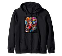 Basketball Is Life, Basketball Mascot Dunk Graffiti Graphic Sudadera con Capucha