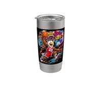 Basketball Is Life, Basketball Mascot Dunk Graffiti Graphic Vaso térmico de acero inoxidable de doble pared