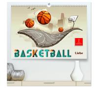 Basketball Liebe (hochwertiger Premium Wandkalender 2026 DIN A2 quer), Kunstdruck in Hochglanz: Spiel, Spaß und viel Leidenschaft.