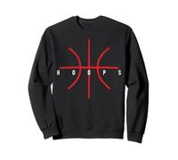 Basketball Lines Hoops Baller Player Minimalista Hombres Niños Niños Sudadera