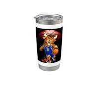 Basketball Player Shirts, Cool Cartoon Sports Graphic Vaso térmico de acero inoxidable de doble pared