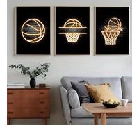 Basketball Posters and Prints Wall Art Canvas Painting Eenage Boy Room Decoration Living Room Bedroom Home Decor(40x50cm/3Pcs Frameless)