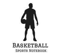 Basketball Prime White with Black Silhouette | Classic Lined Composition Notebook for Players & Fans (masculine)