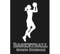 Basketball Pulse Black with White Silhouette | Classic Lined Composition Notebook for Players & Fans (feminine)
