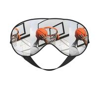 Basketball Shot - Máscara de dormir suave con correa ajustable, bloqueo de luz, reversible, cómoda máscara de noche