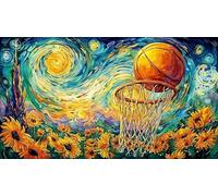 Basketball-Slam-Dunk-with-Color-Splash Puzzle de 1000 Piezas Reciclado Juego Educativo Desafiante para Adultos y niños de 12 años y más 38x26/1000pcs