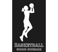 Basketball Vision Black with White Silhouette | Classic Lined Composition Notebook for Players & Fans (feminine)