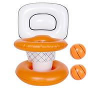 Basketballkorb mit Ball - 16 Zoll Aufblasbares Pool Spielset | PVC Schwimmendes Wasser Basketballkorb - 850 g Robustes Wasserspielzeug Set aus PVC, ideal für Action im Schwimmbad oder am See.