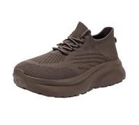 Baskets Mode Femme - Basket De Ville Femme Chic Confort Chaussures Suela Flexible Shoes Amortisement Aucru Baskets Orthopédique Chaussure Laçage Shoe Running Chaussures Outdoor Chaussure, café, 42 EU