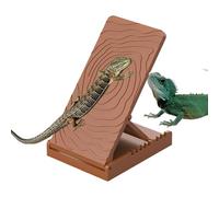 Basking Ramp Reptiles - 7,40 in Lizard Climbing Slate for Resting, Playing with Feeding Function, Habitat for Terrarium Tank Enclosure, Natural Rock Look Resin, Pet Use