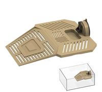 Basking, Reptile Climbing Pier, Detachable Tortoise Tank Landscape Dock, Stable Floating Feeding Area Suction Base, for Aquatic Turtles, Tanks, Terrariums, Enclosures