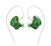 BASN - Auriculares in-ear profesionales con 2 controladores dinámicos, 1 conector equilibrado de armadura y MMCX para cantantes bateristas músicos (Bmaster verde claro)