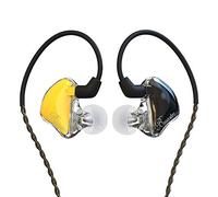 Basn Bmaster - Auriculares híbridos IEM con cancelación de ruido para músicos Basn Bmaster con dos cables MMCX desmontables para grabación de escenario/audio (dorado/negro)