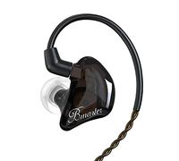 BASN Bmaster - Auriculares intrauditivos con cable con aislamiento de ruido y dos cables desmontables MMCX para ingenieros de audio y músicos (negro)