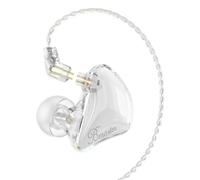 BASN Bmaster - Auriculares intraurales, 1B 2DD, híbridos, con Aislamiento de Sonido, adecuados para escenarios en Vivo, actuaciones Musicales (Blanco)