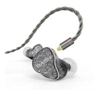 BASN Bmaster5 - Monitores intraurales, Auriculares de batería de 5 Controladores con Graves potentes, Auriculares IEM con Aislamiento de Ruido con Cable OFC Desmontable MMCX Chapado en Plata para