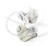 BASN MMCX Triple Driver in-Ear Monitores con Graves Ricos, Auriculares estéreo HiFi IEM con Cables Desmontables actualizados para audiófilos músicos (Porcelana Blanca)