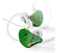 BASN MMCX Triple Driver in-Ear Monitores con graves ricos, auriculares estéreo HiFi IEM con cables desmontables actualizados para audiófilos músicos (verde bosque)