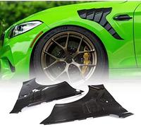 BASNI Fibra de Carbono Seca Ventilación Lateral del Guardabarros Se Adapta a BMW Serie 2 BMW F87 M2 M2C 2-Puertas 2016-2021 Frente de admisión de Aire Scoop Cubierta Trim 1Par