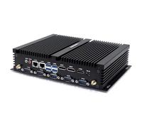BASOARO Mini PC de Escritorio Industrial sin Ventilador, Tiny Desktop Computer i7 8550U, 64G RAM 512G SSD 1TB HDD, Mini PC Dual RJ45 LAN, DP, EDP, HD, 6 RS232 COM, WiFi, BT, Win 11 Pro/Linux