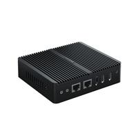 BASOARO Mini PC Industrial Fanless PC Win 11 Pro Alder Lake N100, 16GB RAM 256GB SSD, Dual Gigabit Ethernet, 2 HD DP Triple 4K Display, 2 RS232 COM, 4 USB, WiFi BT Mini Computer