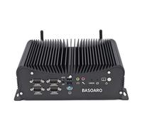BASOARO Win 10 Pro Mini PC, Mini Computadora de Escritorio i5 7267U, 8G RAM 256G SSD, Gigabit Ethernet, HD y VGA, RS232 COM, GPIO, WiFi, BT, Caja de Metal, Wake On LAN