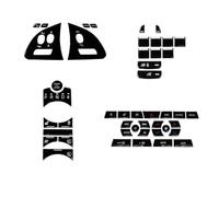 BASPHHH Compatible con Jaguar para XF X250 2012-2015 Cubierta Embellecedora De Botones Negros Interruptor De Aire Acondicionado Calcomanías Reparación Engranajes Automóvil(Whole Set 4keys)