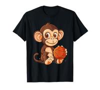 Basquetbol Lindo Mono Dibujo Aro De Baloncesto Camiseta