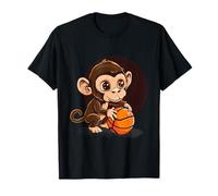 Basquetbol Lindo Mono Dibujo Aro De Baloncesto Camiseta