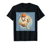 Basquetbol Lindo Perezoso Dibujo Aro De Camiseta