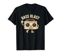Bass Blast. Estilo Retro Boombox, Vintage. Camiseta