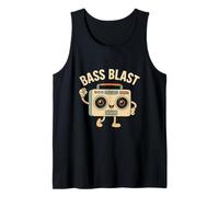 Bass Blast. Estilo Retro Boombox, Vintage. Camiseta sin Mangas