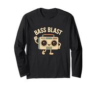 Bass Blast. Estilo Retro Boombox, Vintage. Manga Larga