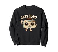Bass Blast. Estilo Retro Boombox, Vintage. Sudadera