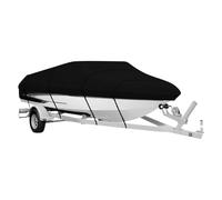 Bass Boat Cover, V Hull Oxford Cloth, UV Resistant Windproof Straps Heavy Duty Weatherproof Protector Ideal for Outdoor Storage and Beach Use, 165.35x106.3 Inches