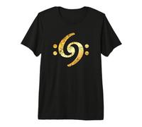 Bass Clef 69 (Amarillo Antiguo) Bajo Bajista Camiseta Premium