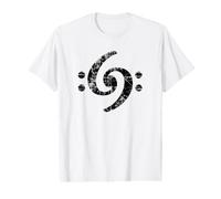 Bass Clef 69 (Vintage Negro) Bajista Bajista Camiseta gráfica económica