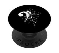 Bass Clef Music Notes Explosion Músico Bajista PopSockets PopGrip Adhesivo
