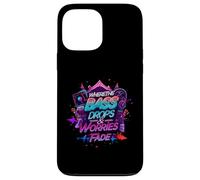 Bass Drops & Worries Fade EDM Music Lover Design Carcasa para iPhone 13 Pro MAX