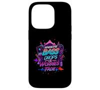 Bass Drops & Worries Fade EDM Music Lover Design Carcasa para iPhone 14 Pro