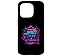 Bass Drops & Worries Fade EDM Music Lover Design Carcasa para iPhone 15 Pro