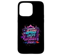 Bass Drops & Worries Fade EDM Music Lover Design Carcasa para iPhone 15 Pro MAX