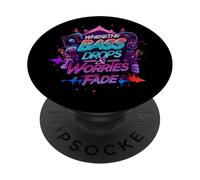 Bass Drops & Worries Fade EDM Music Lover Design PopSockets PopGrip Adhesivo
