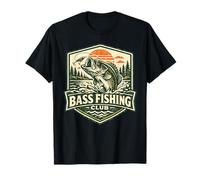 Bass Fishing Club of Largemouth Angler Freshwater Dad Camiseta