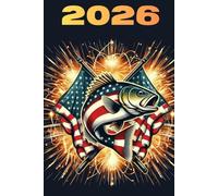 Bass Fishing Notebook 2026: Graph Paper Journal for Anglers | American Bass Fish with USA Flags | Fishing Log, Notes & Trip Planner