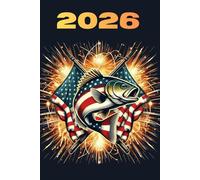 Bass Fishing Notebook 2026: Graph Paper Journal for Anglers | American Bass Fish with USA Flags | Fishing Log, Notes & Trip Planner